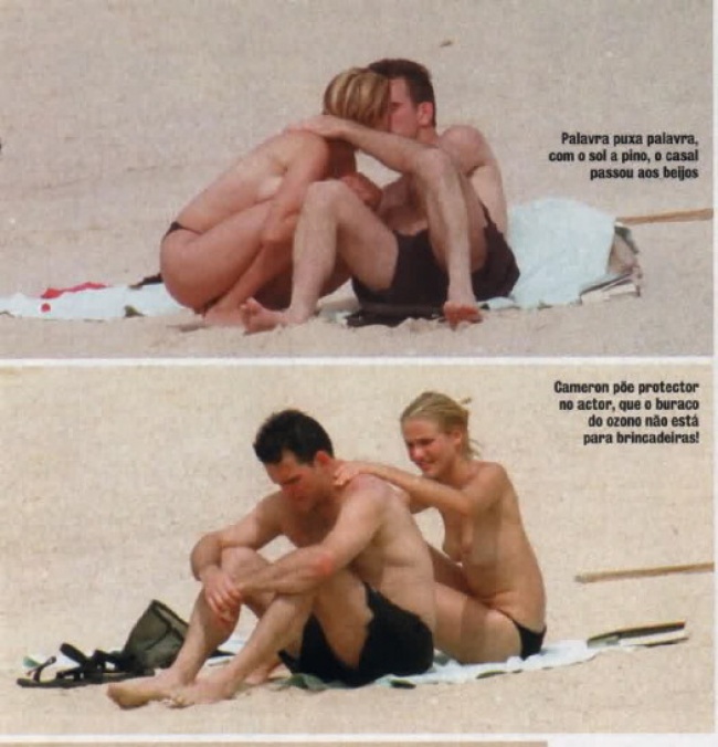 Папарацци застукали милые голые развлечения Кемерон Диаз и ее любовника на пляже