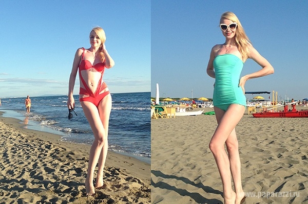 Ольга Данка сгорела на пляжах Тосканы