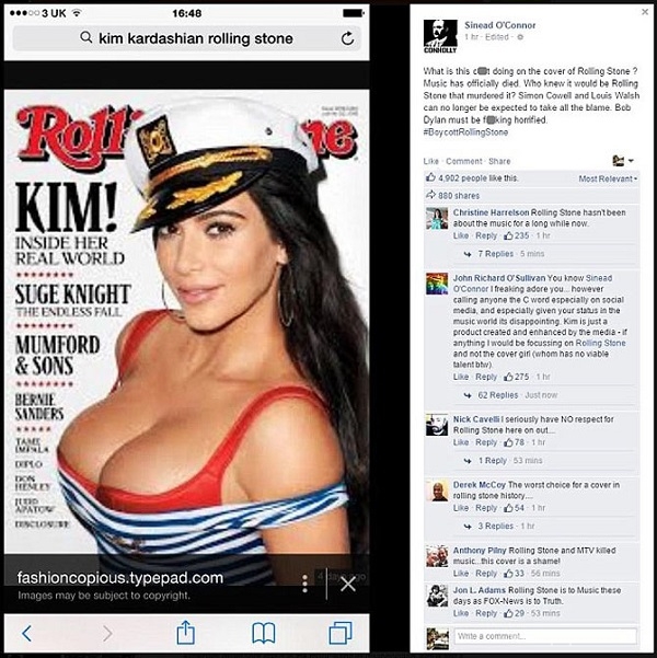 Ким Кардашян опубликовала снимок своей большой груди крупным планом