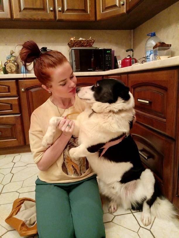 Елена Князева взяла из приюта большого пса без лапы