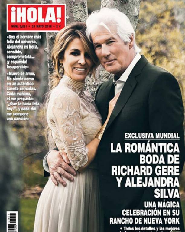 Свадебное фото Ричарда Гира и его молодой супруги попало на обложку журнала