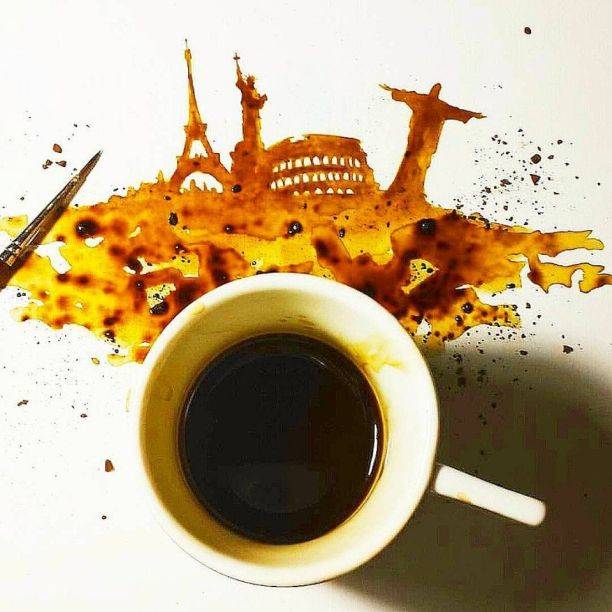 Шедевры из кофе: мужчина создаёт красоту из сублимированного кофе
