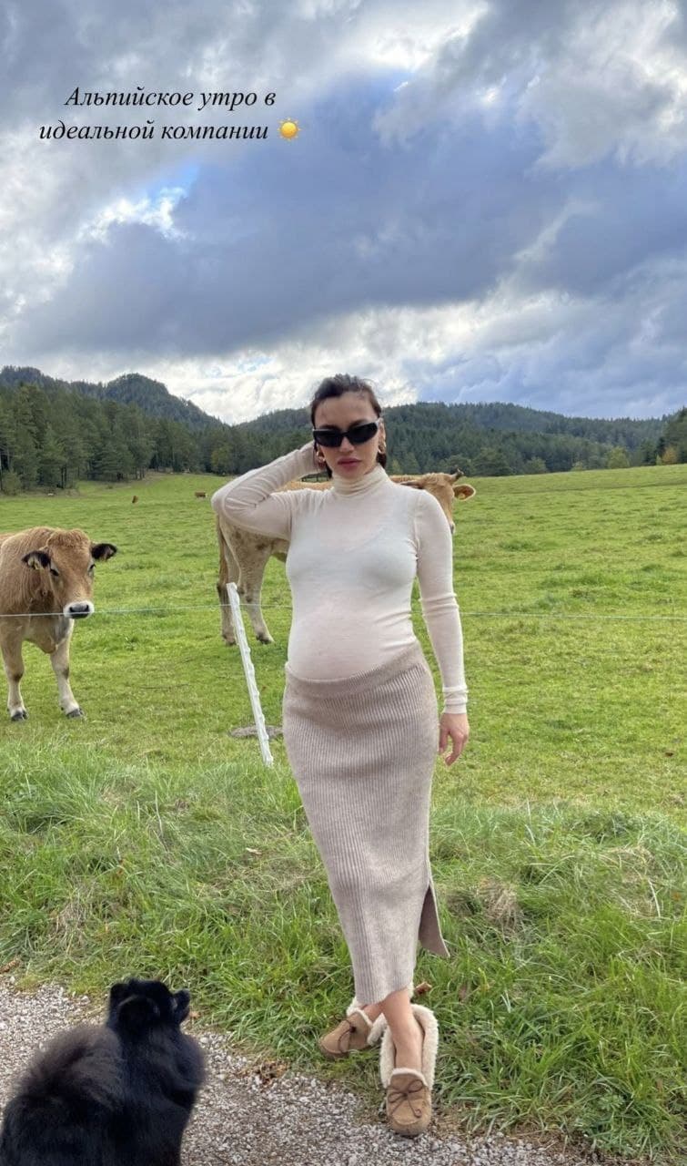 Ольга Серябкина устроила фэшн-фотосессию на последних месяцах беременности в Австрии