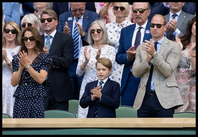 Кейт Миддлтон подражала принцессе Диане, а маленький принц Джордж грыз ногти на Уимблдонском турнире