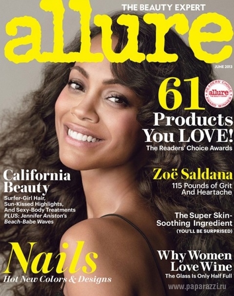 Зои Солдана снялась топлесс для журнала Allure Зои Солдана снялась топлесс для журнала Allure