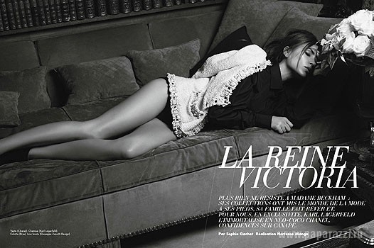 Виктория Бекхэм снялась в королевской фотосессии для журнала Elle France