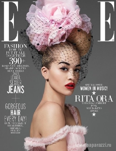 Рита Ора в образе минимауса на обложке Elle US