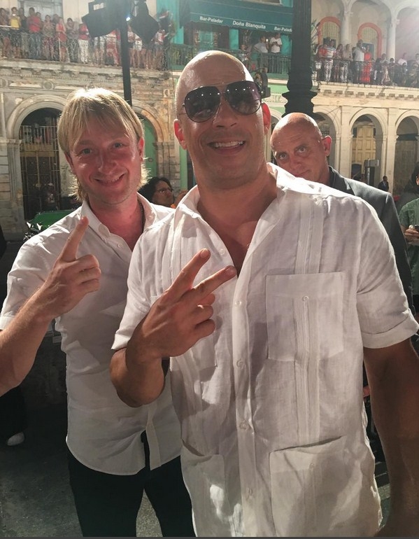Евгений Плющенко удивил фотографией с Вин Дизелем