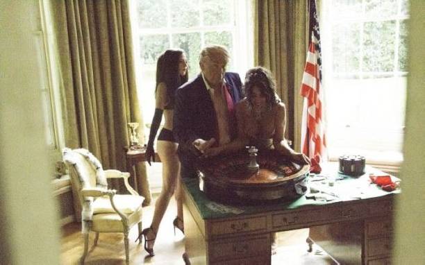 Любителям клубнички удалось рассмотреть обнаженного Дональда Трампа