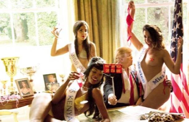 Любителям клубнички удалось рассмотреть обнаженного Дональда Трампа