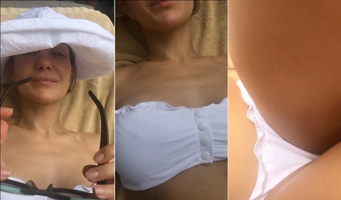 Екатерина Климова в белоснежном бикини попала на видео