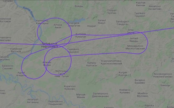 Траектория полёта российского самолёта напомнила о скандале с интимным видео Артема Дзюбы