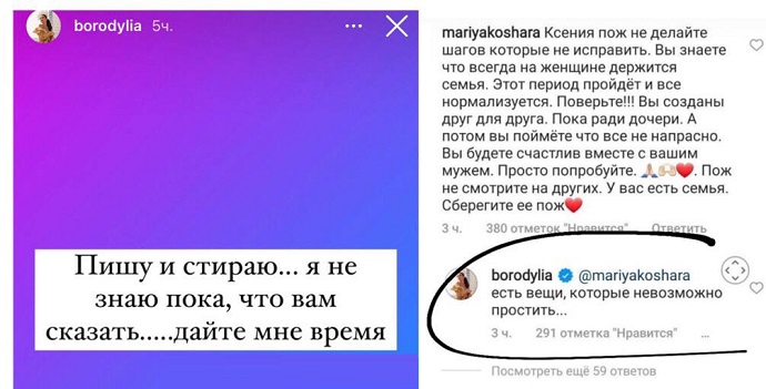 Кто встречается с ксенией бородиной