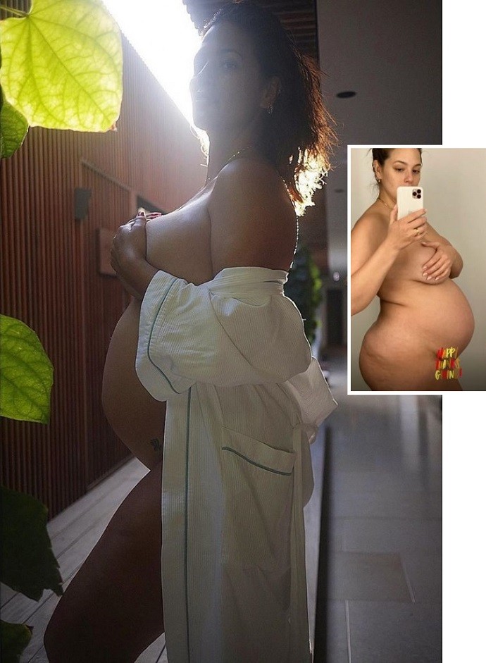 Модель plus-size Эшли Грем показала во что превратилось её тело через три месяца после рождения близнецов