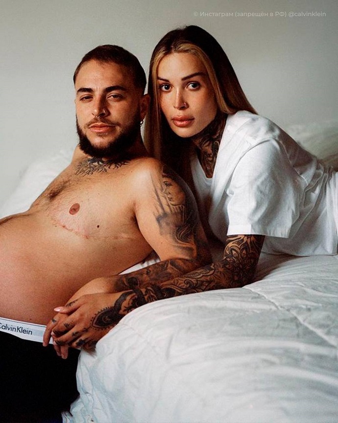 Calvin Klein launched an ad for their underwear with a pregnant man