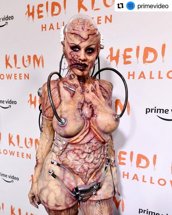 Самый необычный костюм Хэллоуина: Хайди Клум решила расширить границы своей фантазии