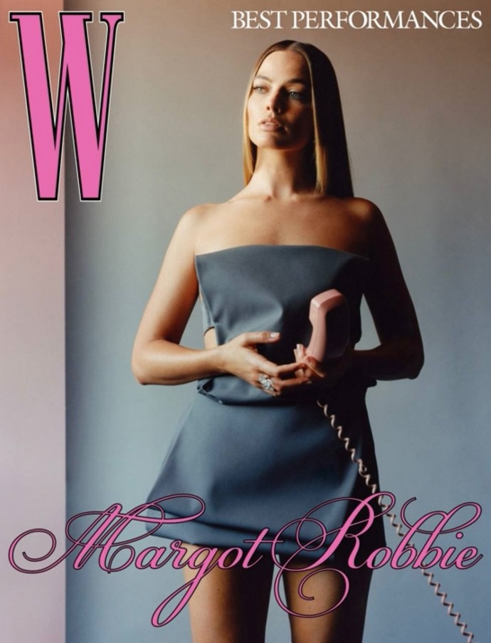Марго Робби в переднике и Зои Кравиц в сексуальном вязаном платье добавили перчинки на обложку W Magazine