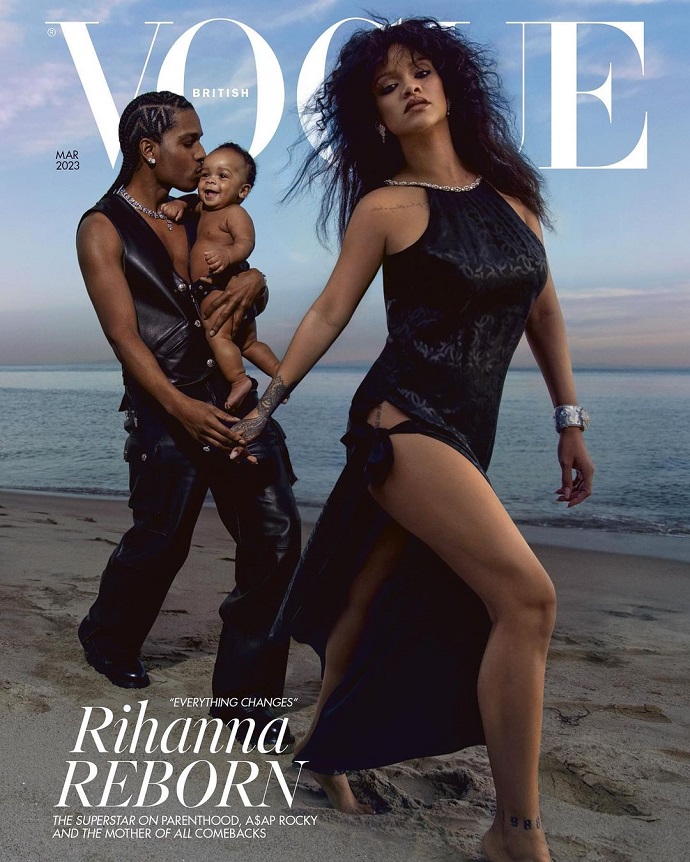 Рианна продала фотосессию со своим ребенком британскому Vogue: первые фото сына Рианны и Асапа Рокки