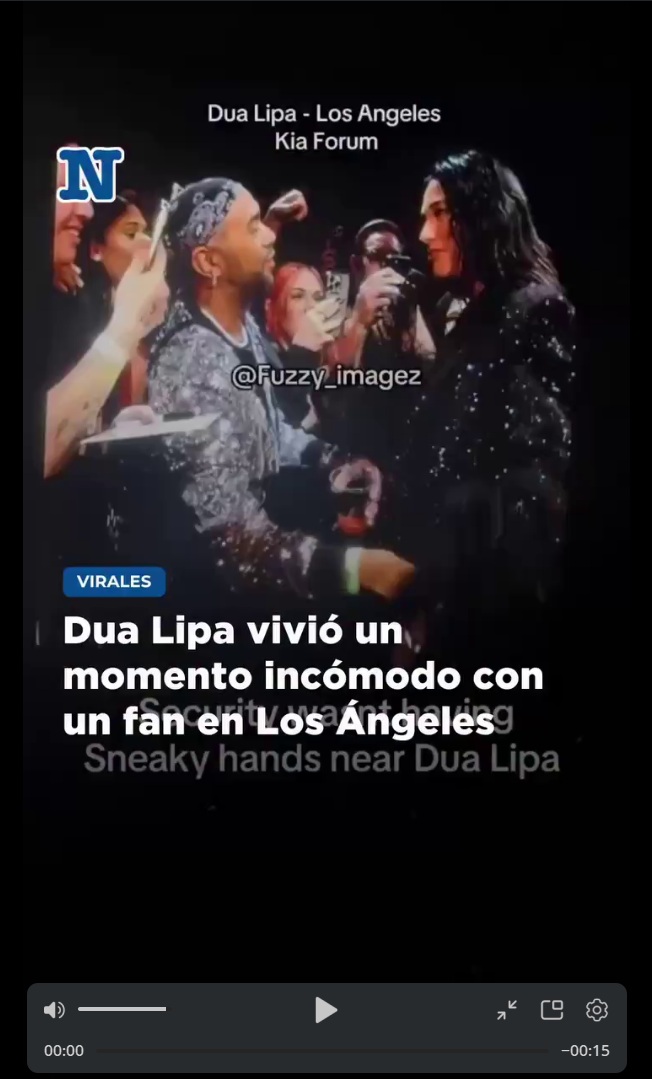 Страстный поклонник решил потрогать попку Дуа Липы Страстный поклонник решил потрогать попку Дуа Липы