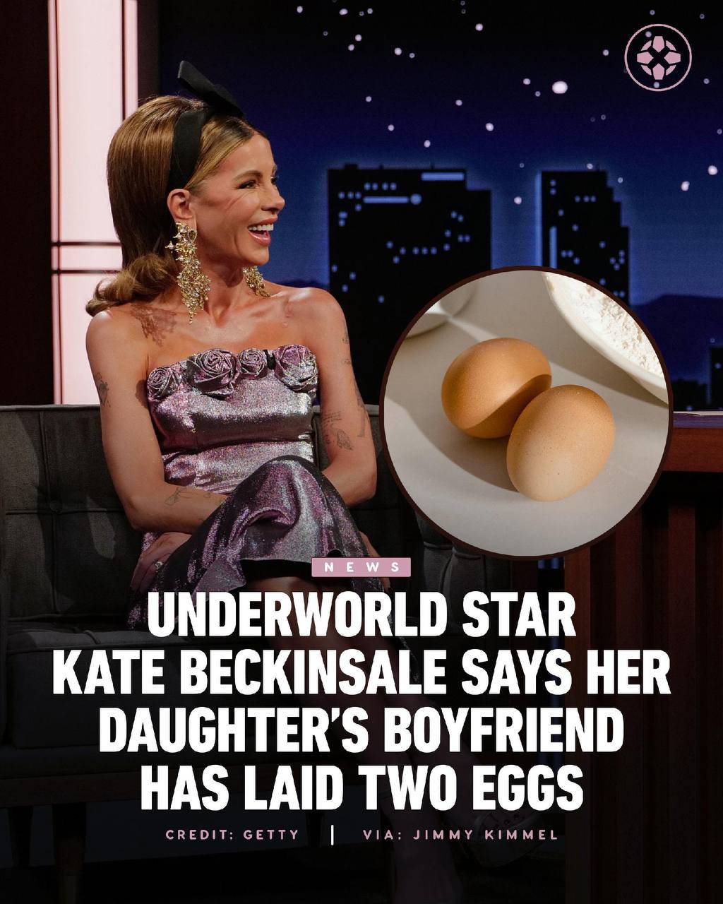 Кейт Бекинсейл начала очень экстравагантно одеваться и рассказала, что её зять несёт яйца 