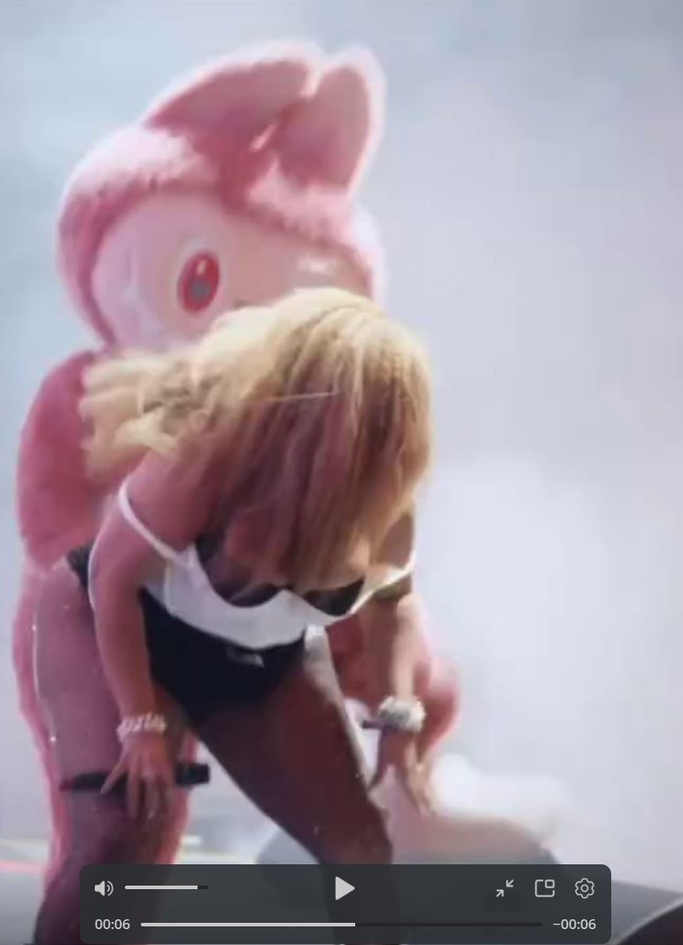 Пышная рэперша Лиззо занялась на сцене сексом с Лабубу